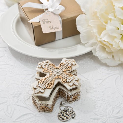 Vintage Cross Trinket and Jewelry Box - Forever Wedding Favors