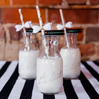 Vintage Glass Milk Bottle - Forever Wedding Favors