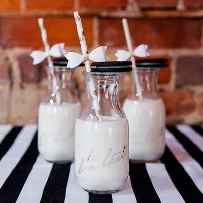 Vintage Glass Milk Bottle - Forever Wedding Favors
