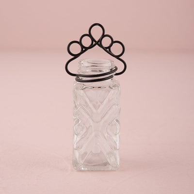 Vintage Inspired Pressed Glass Vases With Stationery Holders - Forever Wedding Favors