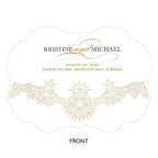 Vintage Lace Personalized Hand Fan - Forever Wedding Favors