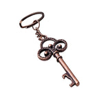 Vintage Skeleton Key Themed Key Chain - Forever Wedding Favors