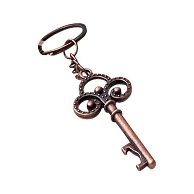 Vintage Skeleton Key Themed Key Chain - Forever Wedding Favors