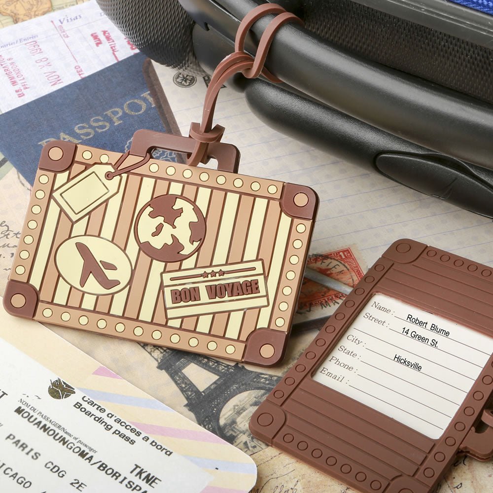 Vintage luggage tags on sale