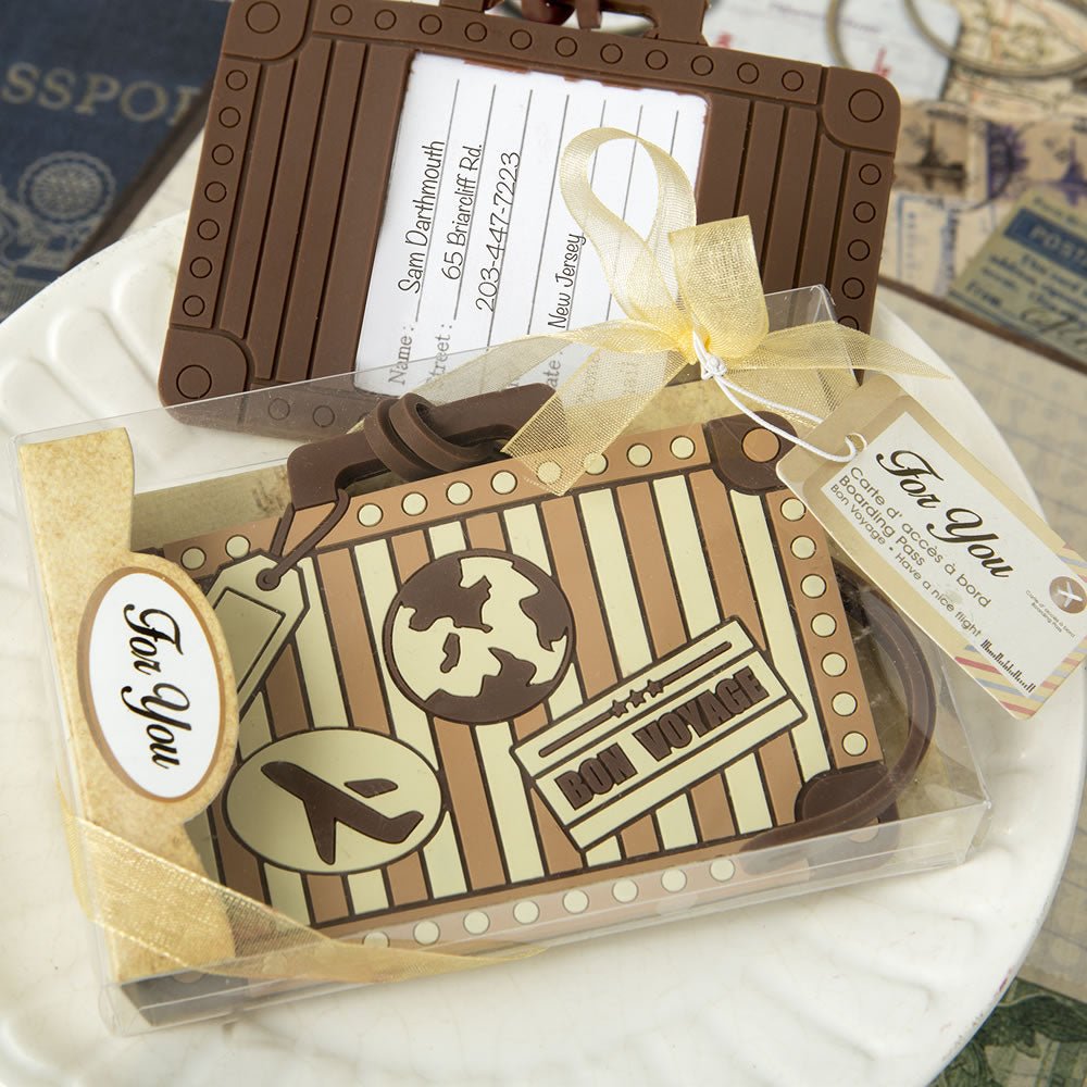 Vintage Suitcase Luggage Tag - Forever Wedding Favors
