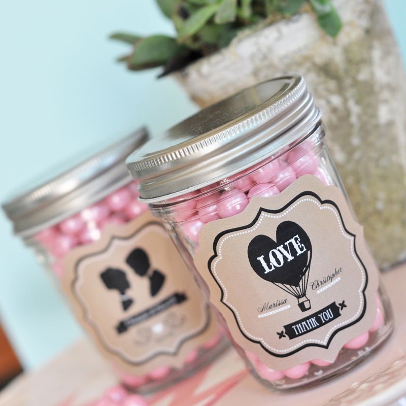 Vintage Wedding Mini Mason Jars - Forever Wedding Favors