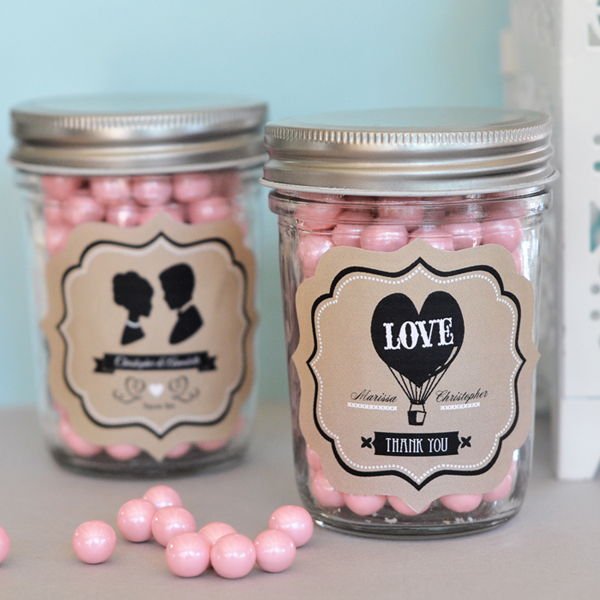 Vintage Wedding Mini Mason Jars - Forever Wedding Favors