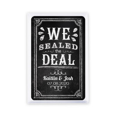 We Sealed The Deal Chalkboard - Forever Wedding Favors
