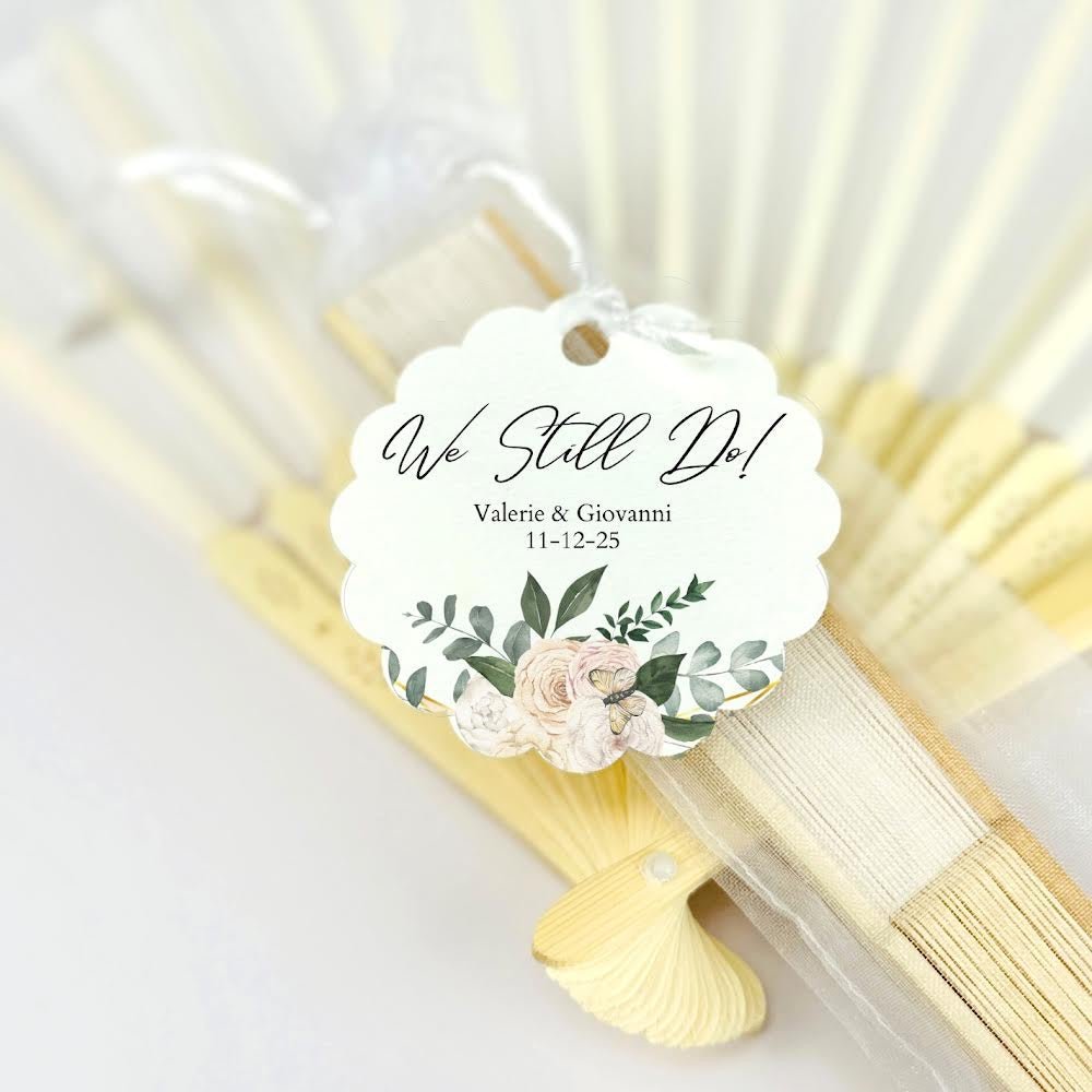 We Still Do Vow Renewal Scalloped Tag - Forever Wedding Favors