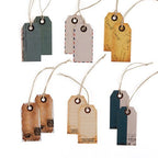 "Well Traveled" Vintage Paper Shipping Tags With Twine Ties - Forever Wedding Favors