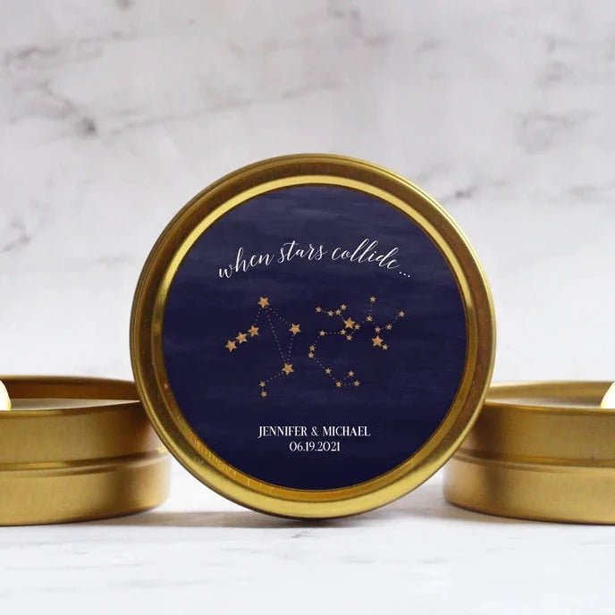 When Stars Collide Candle Favor - Forever Wedding Favors